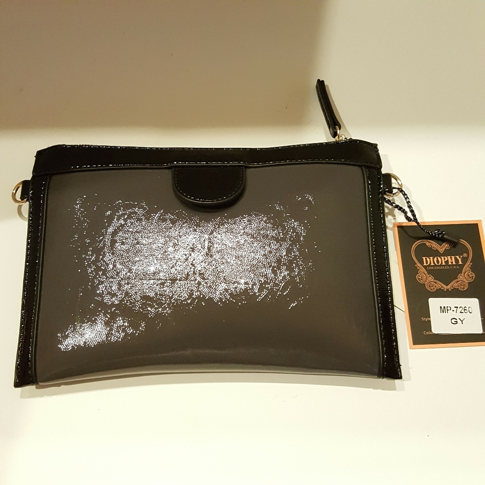 DIOPHY - MP-7260 PATENT CROSSBODY / WRISTLET